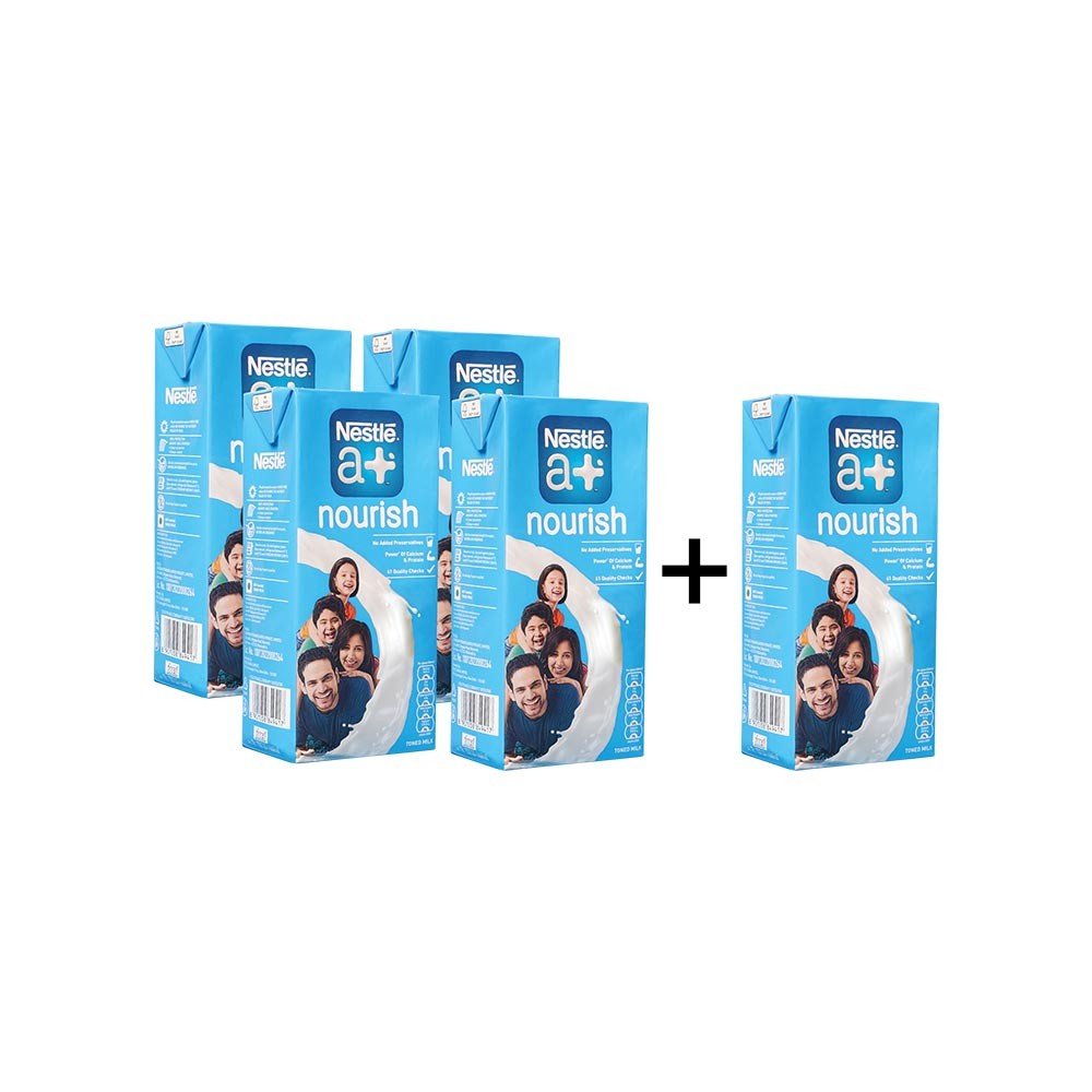 Nestle a+ Nourish Toned Milk (Tetra Pak) - Pack of 12